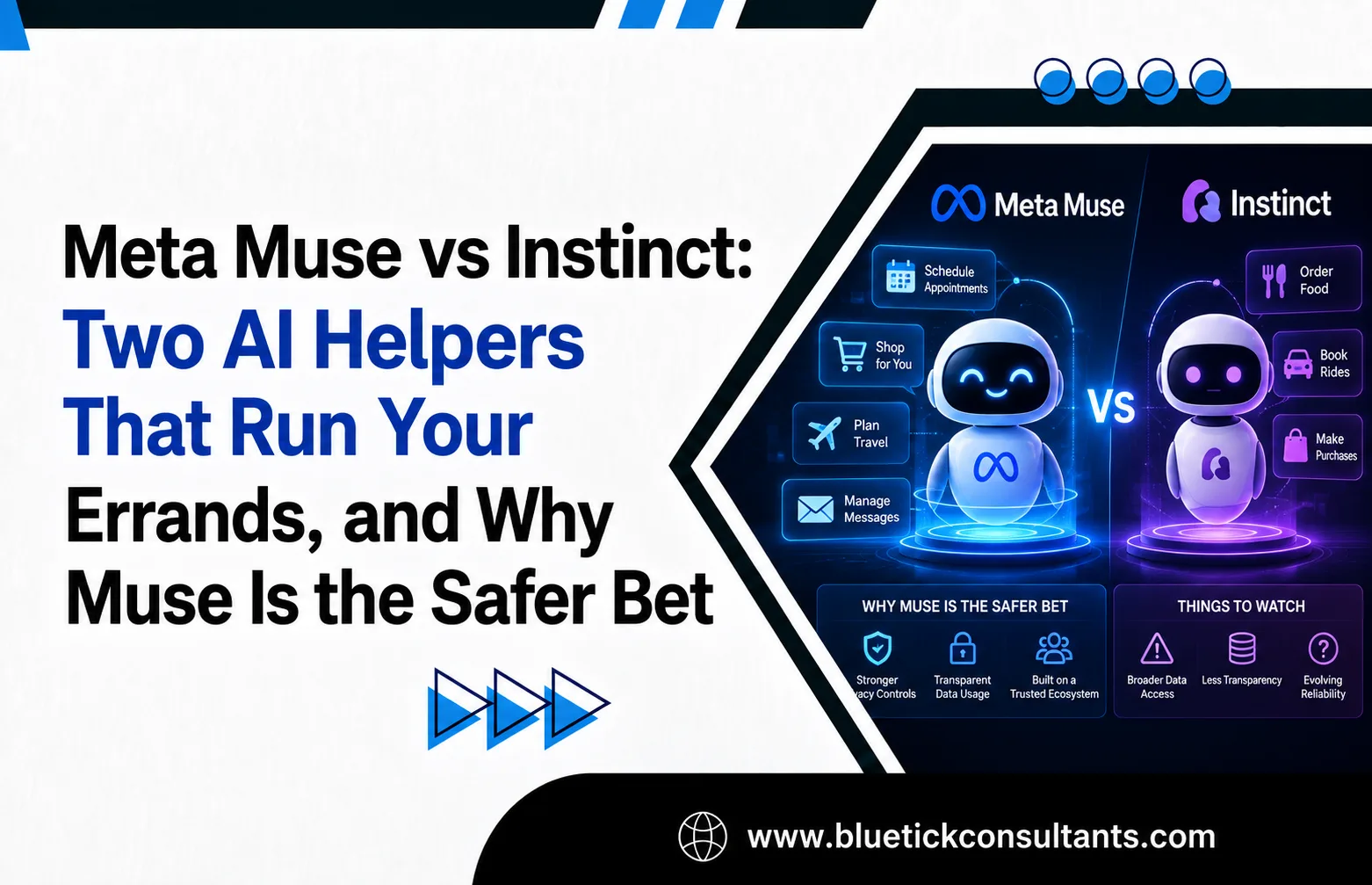 Meta Muse vs Instinct: Two AI Helpers That Run Your Errands, and Why Muse Is the Safer Bet